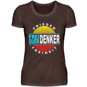 Wuerdenker Demoshirt. Demoshirt für den Widerstand. Steh auf für Grundrechte - Damen Premiumshirt-1074