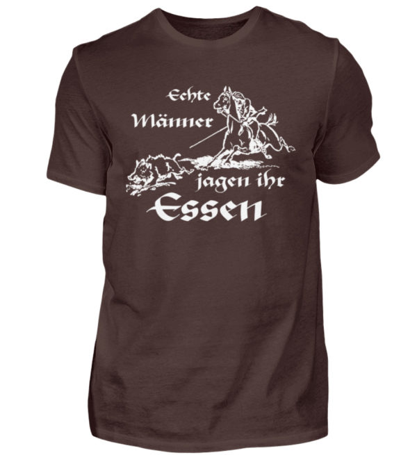 Echte Männer jagen ihr Essen. Homage an den Jäger und echten Mann - Herren Shirt-1074