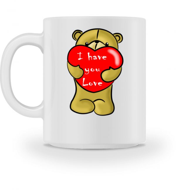 Ein süßer, verliebter Bär mit schlechtem Englisch macht Dir eine Liebeserklärung - Tasse-3