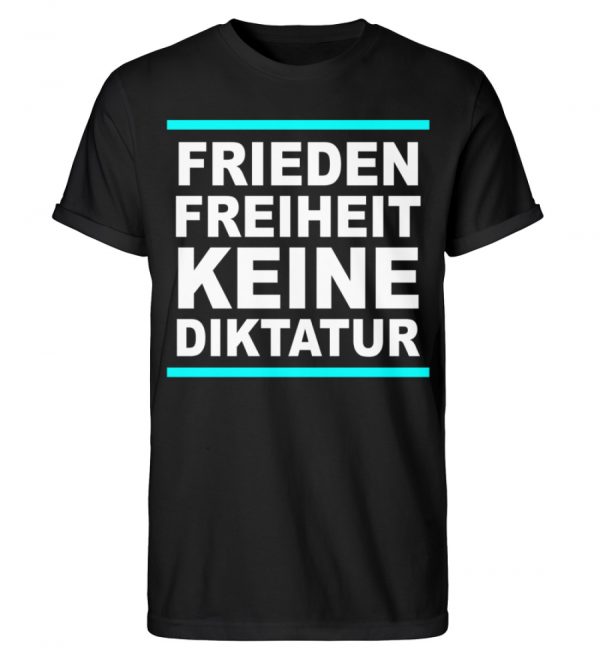 Frieden, Freiheit, keine Diktatur. Design für den Widerstand. Demo - Herren RollUp Shirt-16