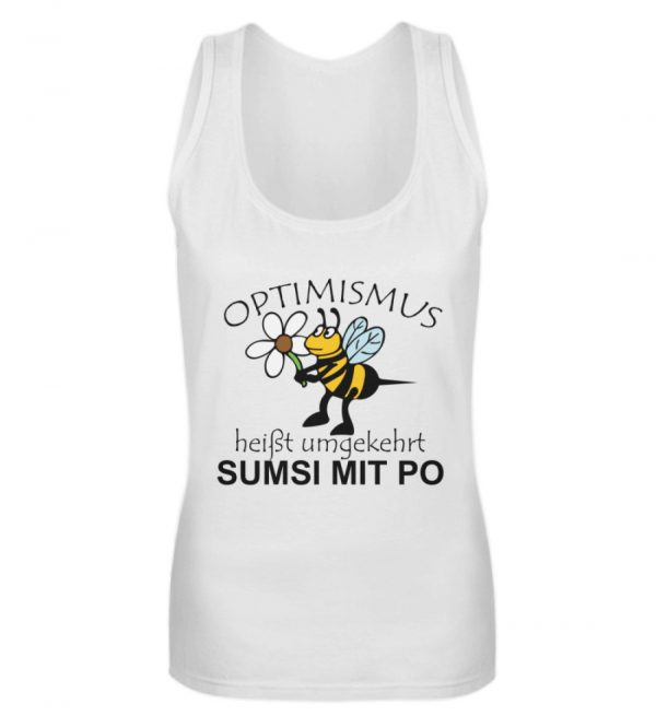 Optimismus heißt umgedreht SUMSI MIT PO. Süße lustige Biene - Frauen Tanktop-3