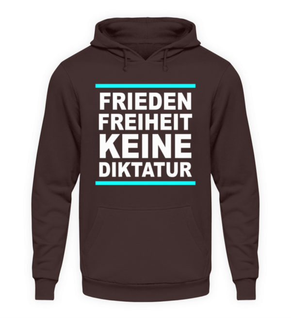 Frieden, Freiheit, keine Diktatur. Design für den Widerstand. Demo - Unisex Kapuzenpullover Hoodie-1604