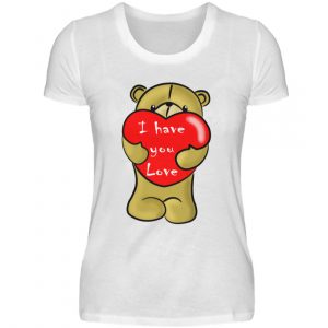 Ein süßer, verliebter Bär mit schlechtem Englisch macht Dir eine Liebeserklärung - Damenshirt-3