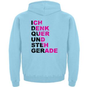 Demonstriere den Widerstand. Ich denk quer und steh gerade. Erhebe Dich. Steh auf. - Kinder Hoodie-674