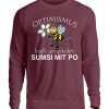 Optimismus heißt umgedreht SUMSI MIT PO. Süße lustige Biene - Unisex Pullover-839