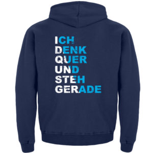 Demonstriere den Widerstand. Ich denk quer und steh gerade. Erhebe Dich. Steh auf. - Kinder Hoodie-1676