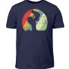 Mutter mit Kind im Kreis mit leichtem Grunge-Effekt. Vintage Farben - Kinder T-Shirt-198