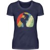 Mutter mit Kind im Kreis mit leichtem Grunge-Effekt. Vintage Farben - Damen Premiumshirt-198