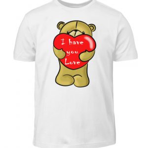 Ein süßer, verliebter Bär mit schlechtem Englisch macht Dir eine Liebeserklärung - Kinder T-Shirt-3