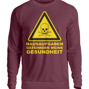 hausaufgaben gefährden s p - Unisex Pullover-839