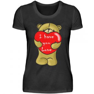 Ein süßer, verliebter Bär mit schlechtem Englisch macht Dir eine Liebeserklärung - Damenshirt-16