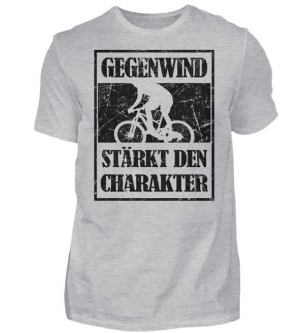 Gegenwind stärkt den Charakter. Geschenkidee für Radfahrer, Biker, Mountainbiker. Grunge - Herren Shirt-17