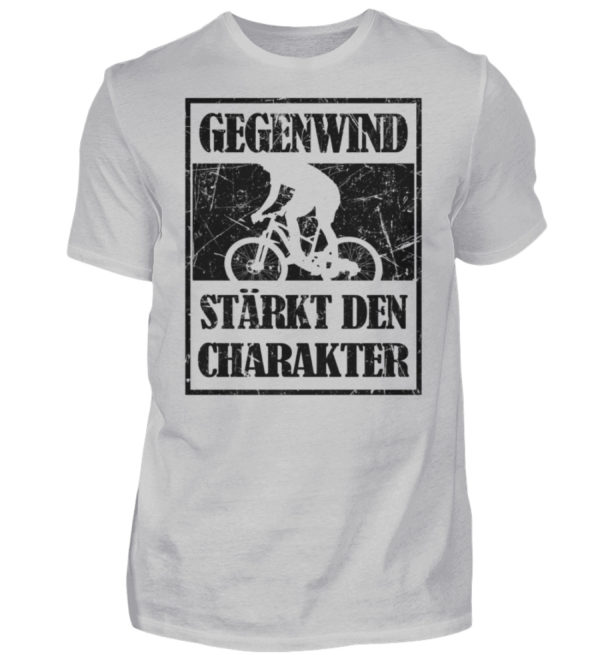 Gegenwind stärkt den Charakter. Geschenkidee für Radfahrer, Biker, Mountainbiker. Grunge - Herren Shirt-1157