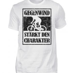 Gegenwind stärkt den Charakter. Geschenkidee für Radfahrer, Biker, Mountainbiker. Grunge - Herren Shirt-3