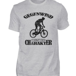 Gegenwind formt den Charakter. Geschenkidee für Radfahrer, Biker, Mountainbiker. Grunge - Herren Shirt-17