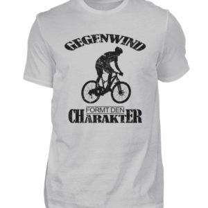 Gegenwind formt den Charakter. Geschenkidee für Radfahrer, Biker, Mountainbiker. Grunge - Herren Shirt-1157