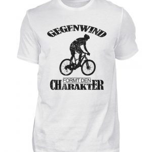Gegenwind formt den Charakter. Geschenkidee für Radfahrer, Biker, Mountainbiker. Grunge - Herren Shirt-3