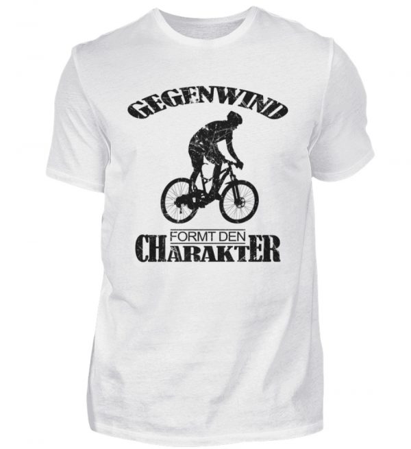 Gegenwind formt den Charakter. Geschenkidee für Radfahrer, Biker, Mountainbiker. Grunge - Herren Shirt-3