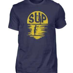 Stand Up Paddling SUP Surfer T-Shirt mit Paddlern im Grunge-Design | Design Shirt - Herren Shirt-198