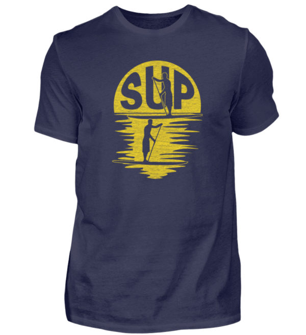 Stand Up Paddling SUP Surfer T-Shirt mit Paddlern im Grunge-Design | Design Shirt - Herren Shirt-198