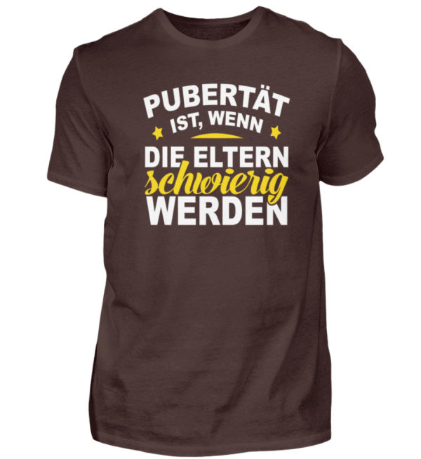 Lustiges Spruch T-Shirt | Pubert?t ist, wenn die Eltern schwierig werden | Design Shirt - Herren Shirt-1074