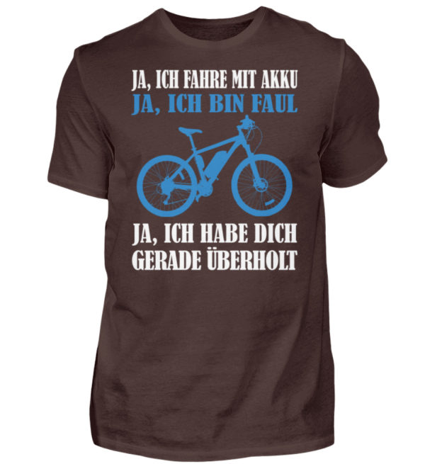 Geschenkidee für Pedalec-Fahrer, Fahrrad fahrer und Akku Rad Fahrer. Ich fahre mit Akku - Herren Shirt-1074