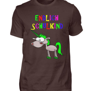 Cooles Shirt zur Einschulung, Schulbeginn | Für Idötzchen und Schulanfänger | Einhorn - Herren Shirt-1074