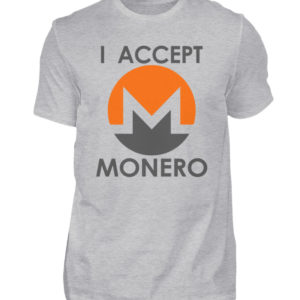 Monero Cryptowährung Internetgeld Internetwährung. Monero-Logo. I accept Monero - Herren Shirt-17