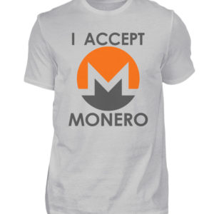 Monero Cryptowährung Internetgeld Internetwährung. Monero-Logo. I accept Monero - Herren Shirt-1157