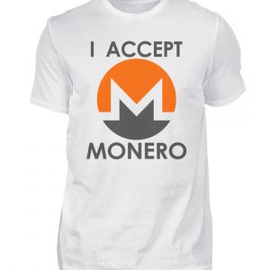 Monero Cryptowährung Internetgeld Internetwährung. Monero-Logo. I accept Monero - Herren Shirt-3