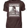Gegenwind stärkt den Charakter. Geschenkidee für Radfahrer, Biker, Mountainbiker - Herren Shirt-1074