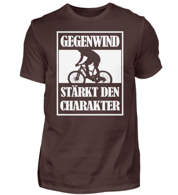 Gegenwind stärkt den Charakter. Geschenkidee für Radfahrer, Biker, Mountainbiker - Herren Shirt-1074