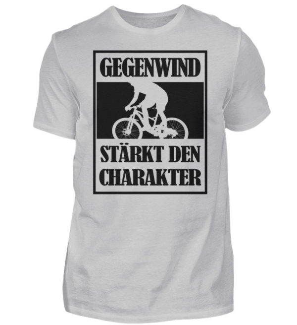 Gegenwind stärkt den Charakter. Geschenkidee für Radfahrer, Biker, Mountainbiker - Herren Shirt-1157