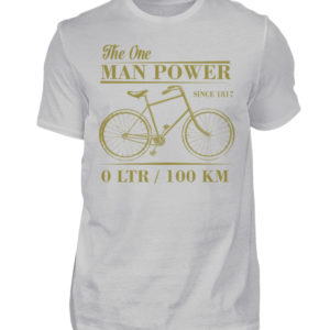 One Man Powered Machine. Tolle Geschenkidee für Fahrrad Fahrer. - Herren Shirt-1157