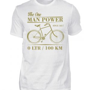 One Man Powered Machine. Tolle Geschenkidee für Fahrrad Fahrer. - Herren Shirt-3