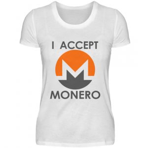 Monero Cryptowährung Internetgeld Internetwährung. Monero-Logo. I accept Monero - Damenshirt-3