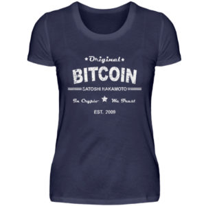 Satoshi Nakamoto, der geheimnisumwitterte Erfinder der Cryptowährung Bitcoin - Damenshirt-198