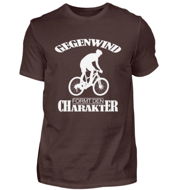 Gegenwind formt den Charakter. Geschenkidee für Radfahrer, Biker, Mountainbiker - Herren Shirt-1074