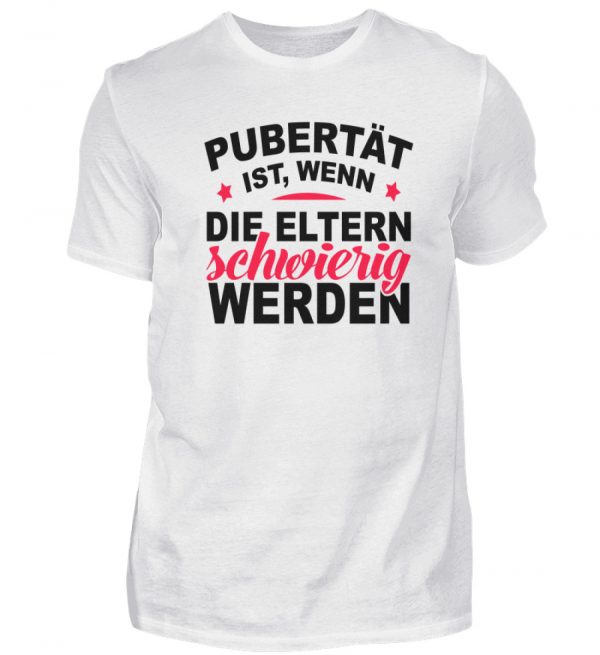 Lustiges Spruch T-Shirt | Pubert?t ist, wenn die Eltern schwierig werden | Design Shirt - Herren Shirt-3