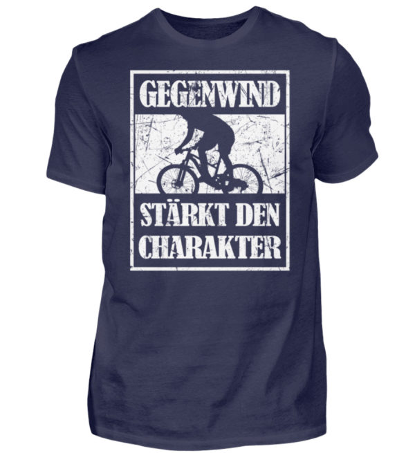 Gegenwind stärkt den Charakter. Geschenkidee für Radfahrer, Biker, Mountainbiker. Grunge - Herren Shirt-198