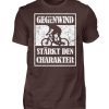 Gegenwind stärkt den Charakter. Geschenkidee für Radfahrer, Biker, Mountainbiker. Grunge - Herren Shirt-1074