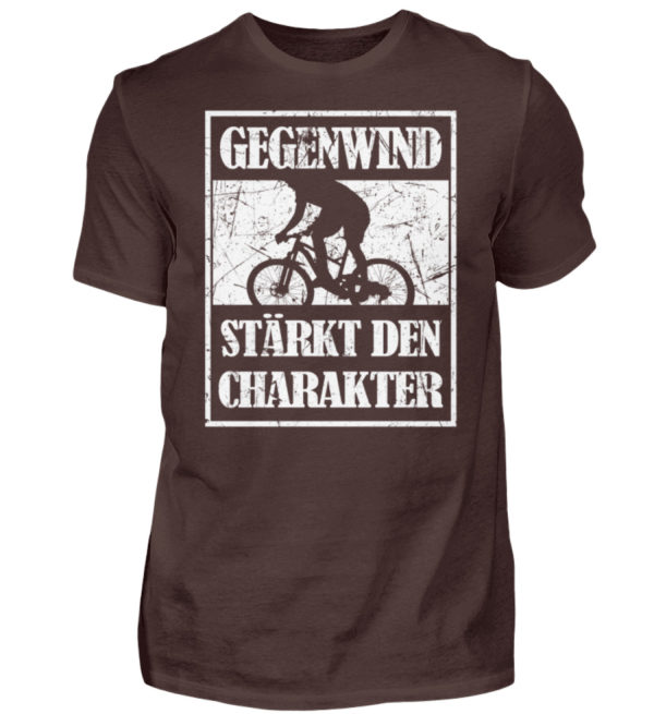 Gegenwind stärkt den Charakter. Geschenkidee für Radfahrer, Biker, Mountainbiker. Grunge - Herren Shirt-1074