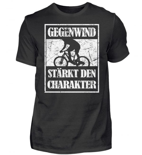 Gegenwind stärkt den Charakter. Geschenkidee für Radfahrer, Biker, Mountainbiker. Grunge - Herren Shirt-16