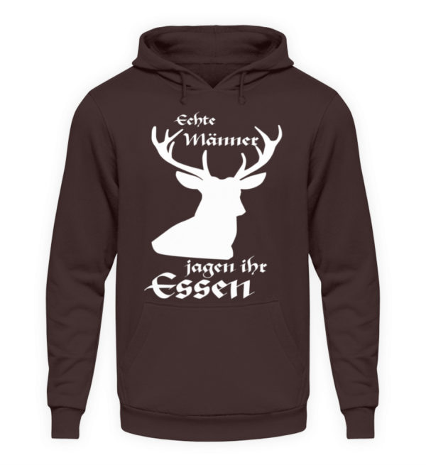 Echte Männer jagen ihr Essen. Homage an den Jäger und echten Mann - Unisex Kapuzenpullover Hoodie-1604