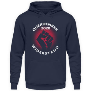 Geschenkidee für Querdenker und Freunde des Widerstands. Selber denken statt Panik - Unisex Kapuzenpullover Hoodie-1698