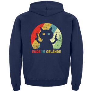 Ende im Gelände. Das Shirt für alle, denen es echt reicht. Verrückte Katze vor dem Durchdr - Kinder Hoodie-1676