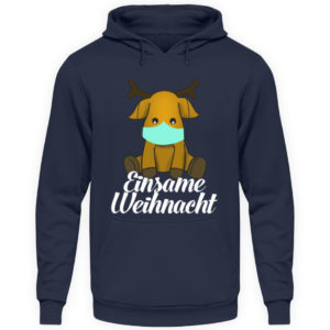 Süßes, aber total trauriges Babyrentier wird zu Weihnachten hinter eine Maske gezwungen - Unisex Kapuzenpullover Hoodie-1698