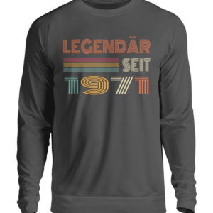 Vintage Geburtstags-Shirt für alle, die im Jahr 1971 geboren sind. Legendär seit 1971 - Unisex Pullover-1768