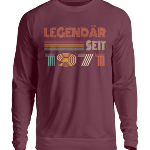 Vintage Geburtstags-Shirt für alle, die im Jahr 1971 geboren sind. Legendär seit 1971 - Unisex Pullover-839