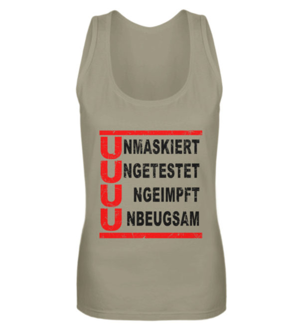 Die 4 U Regel. Bleib ungeimpft. Merch für den Widerstand - Frauen Tanktop-651